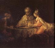 REMBRANDT Harmenszoon van Rijn Three People oil painting picture wholesale